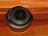 Orange Ford Mustang font bumper detail